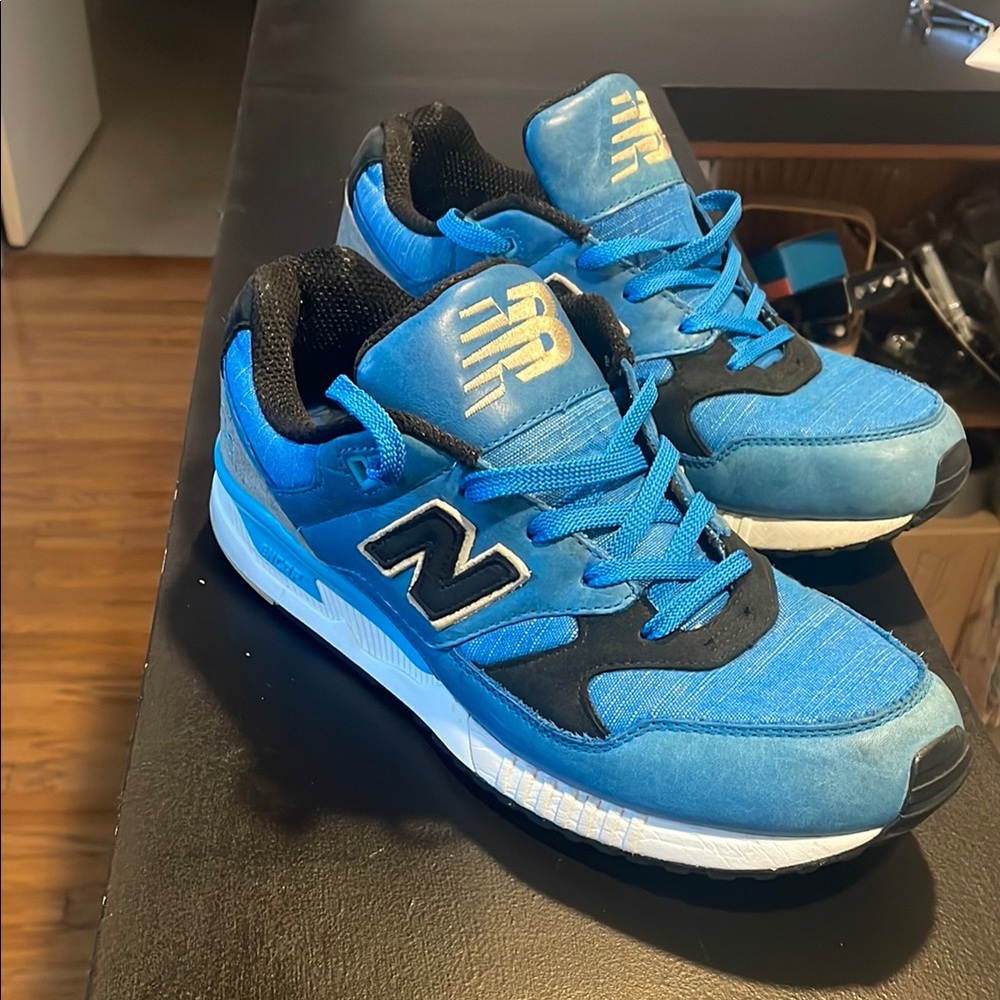 New Balance Vibrant Blue and Black Athletic Shoes